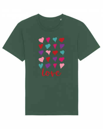 Love with Hearts Bottle Green