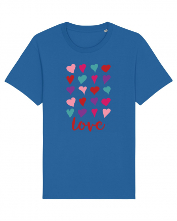 Love with Hearts Royal Blue