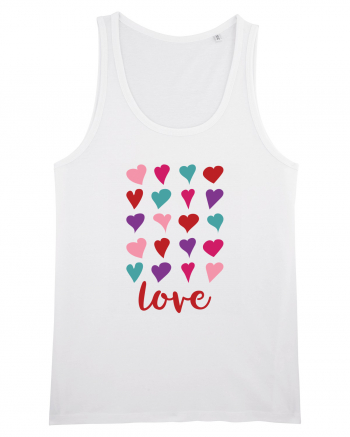 Love with Hearts White