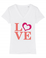 Love Tricou mânecă scurtă guler V Damă Evoker