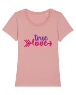 True Love Tricou mânecă scurtă guler larg fitted Damă Expresser
