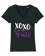 XOXO Yall Tricou mânecă scurtă guler V Damă Evoker