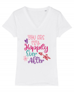 You are my Happily Ever After Tricou mânecă scurtă guler V Damă Evoker