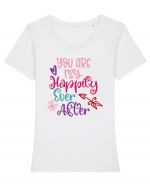 You are my Happily Ever After Tricou mânecă scurtă guler larg fitted Damă Expresser