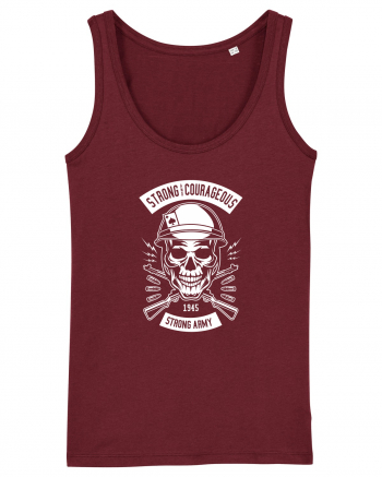 Strong Army Skull White Burgundy