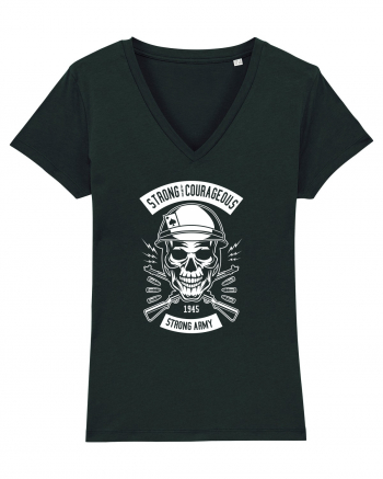 Strong Army Skull White Black