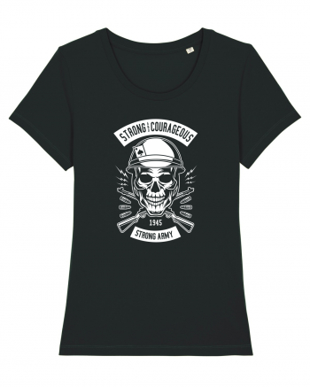 Strong Army Skull White Black