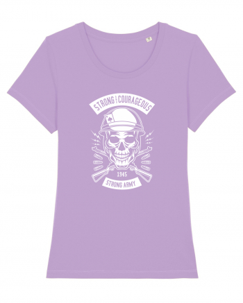 Strong Army Skull White Lavender Dawn