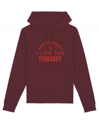 Happy Valentine's Classic Retro Burgundy