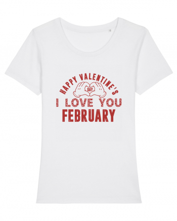 Happy Valentine's Classic Retro White