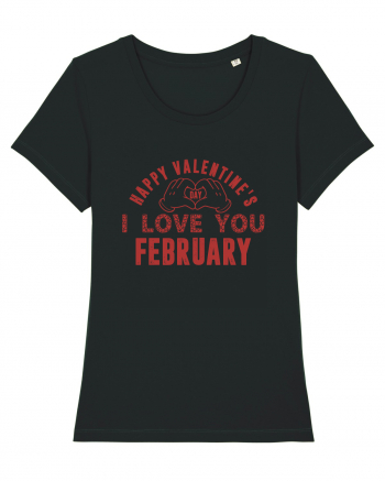 Happy Valentine's Classic Retro Black