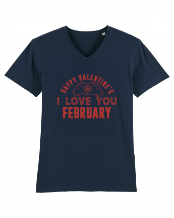 Happy Valentine's Classic Retro French Navy