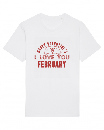 Happy Valentine's Classic Retro White