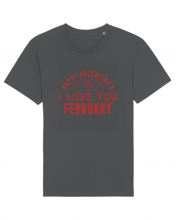 Happy Valentine's Classic Retro Anthracite