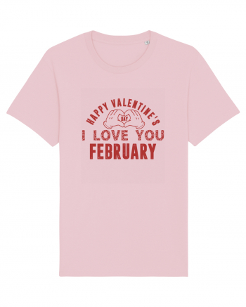 Happy Valentine's Classic Retro Cotton Pink