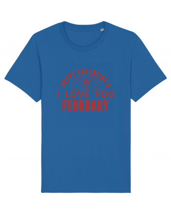 Happy Valentine's Classic Retro Royal Blue