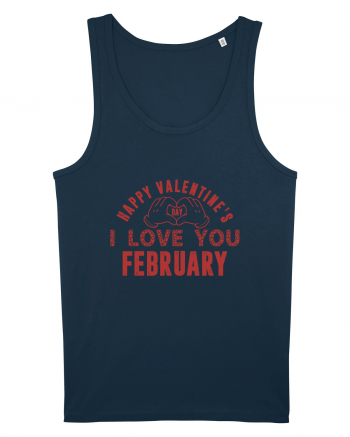 Happy Valentine's Classic Retro Navy