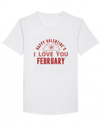 Happy Valentine's Classic Retro White