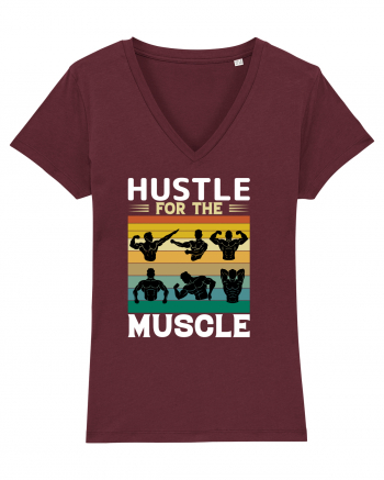 Hustle For The Muscle Bodybuilding Burgundy