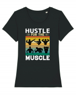 Hustle For The Muscle Bodybuilding Tricou mânecă scurtă guler larg fitted Damă Expresser