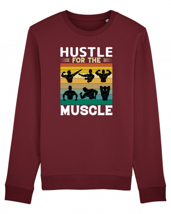 Hustle For The Muscle Bodybuilding Burgundy