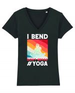 I Bend Don't Break Yoga Tricou mânecă scurtă guler V Damă Evoker