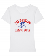 Let's Bike Tricou mânecă scurtă guler larg fitted Damă Expresser