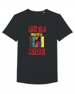 Life Is A Beautiful Ride Tricou mânecă scurtă guler larg Bărbat Skater