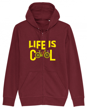 Life Is Cool Burgundy