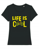 Life Is Cool Tricou mânecă scurtă guler larg fitted Damă Expresser