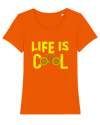 Life Is Cool Bright Orange