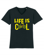 Life Is Cool Tricou mânecă scurtă guler V Bărbat Presenter