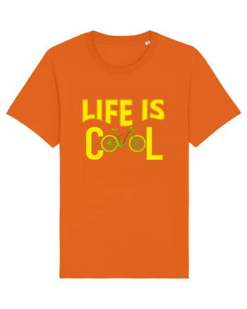 Life Is Cool Bright Orange