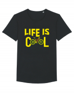 Life Is Cool Tricou mânecă scurtă guler larg Bărbat Skater