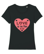 Love Is In The Air Tricou mânecă scurtă guler larg fitted Damă Expresser