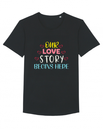 Our Love Story Begins Here Black