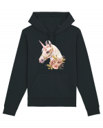 Watercolor Flower Unicorn Hanorac Unisex Drummer