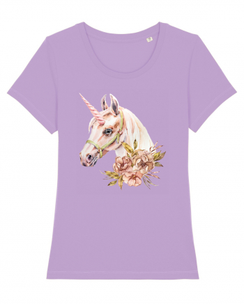 Watercolor Flower Unicorn Lavender Dawn