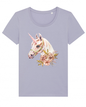 Watercolor Flower Unicorn Lavender