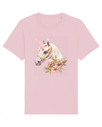 Watercolor Flower Unicorn Cotton Pink