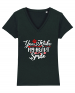 You Make My Heart Smile Tricou mânecă scurtă guler V Damă Evoker