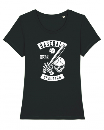 Baseball Skeleton White Black