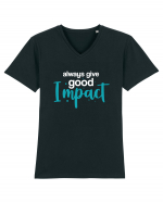 Always Give Good Impact Tricou mânecă scurtă guler V Bărbat Presenter