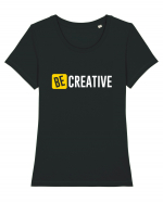 Be Creative Tricou mânecă scurtă guler larg fitted Damă Expresser