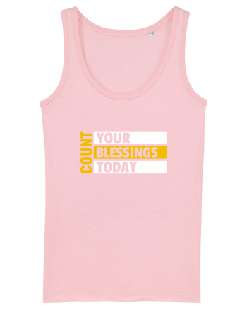 Count Your Blessings Today Cotton Pink