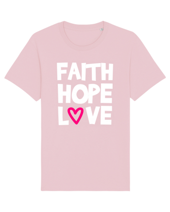 Faith Hope Love Cotton Pink