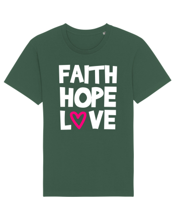 Faith Hope Love Bottle Green