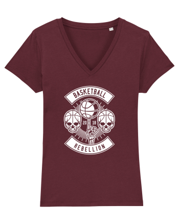 Basketball Rebellion Skeleton WHite Burgundy