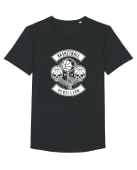Basketball Rebellion Skeleton WHite Tricou mânecă scurtă guler larg Bărbat Skater
