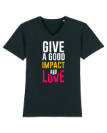 Give A Good Impact And Love Tricou mânecă scurtă guler V Bărbat Presenter